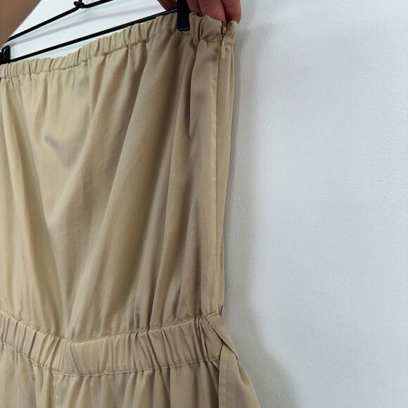 Spiegel Women’s Vintage Strapless Khaki Jumpsuit Matching Oversized Cropped Jack - Picture 10 of 16